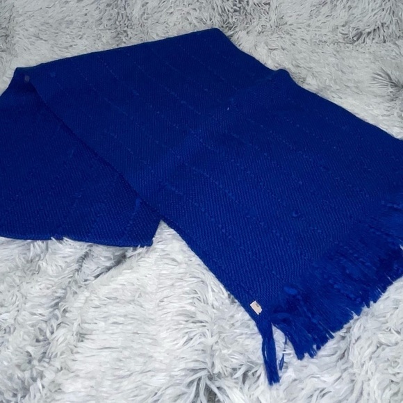 Churchill Handwoven | Accessories  Churchill Handwoven Wool Shawl Scarf Wrap Royal Blue  Fringe